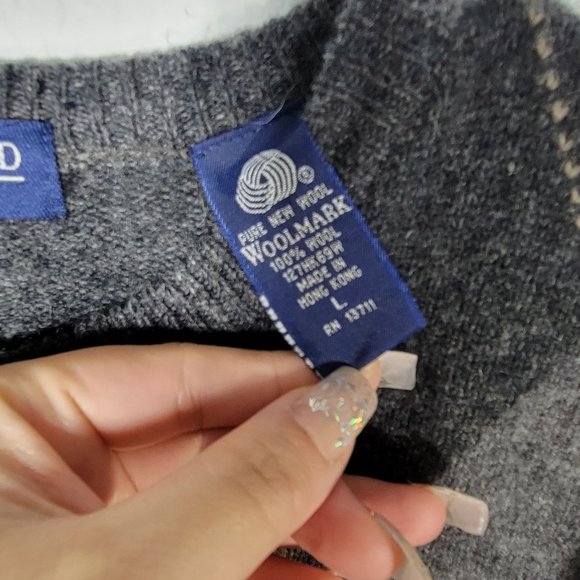 John Ashford L Men pure wool Woolmark Argyle - Picture 2 of 7